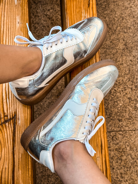 Zebra Silver Sneakers