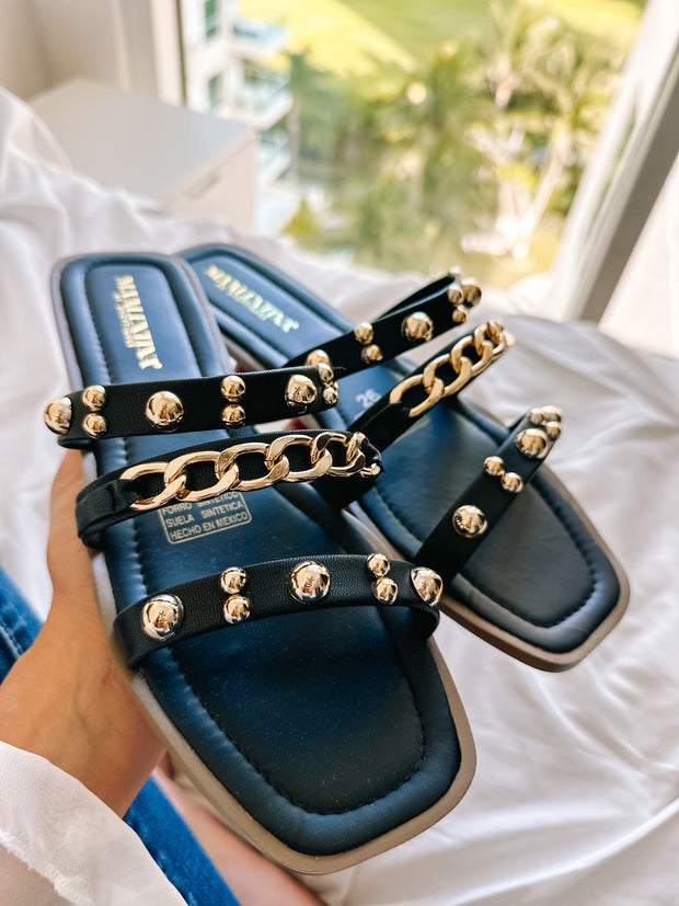 Salma Black Sandals