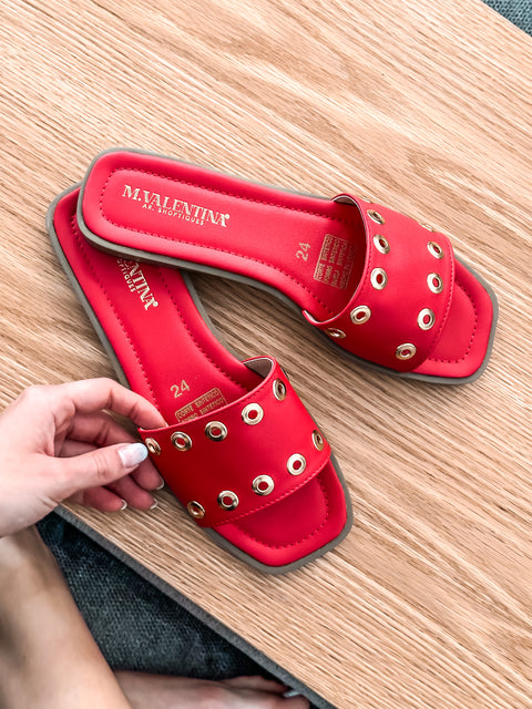 Laurent Red Sandals