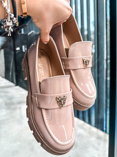 Classy Leopard Nude Loafers