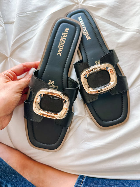 Naty Black Sandals