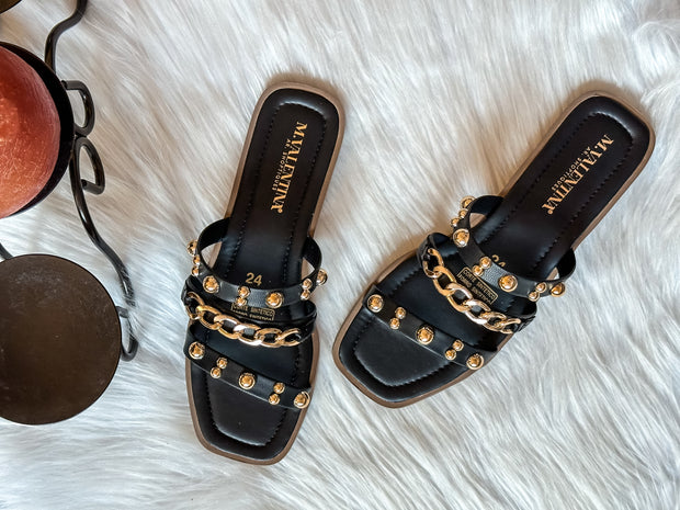 Salma Black Sandals