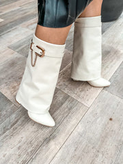 Valle Big Iron Belt Latte Boots