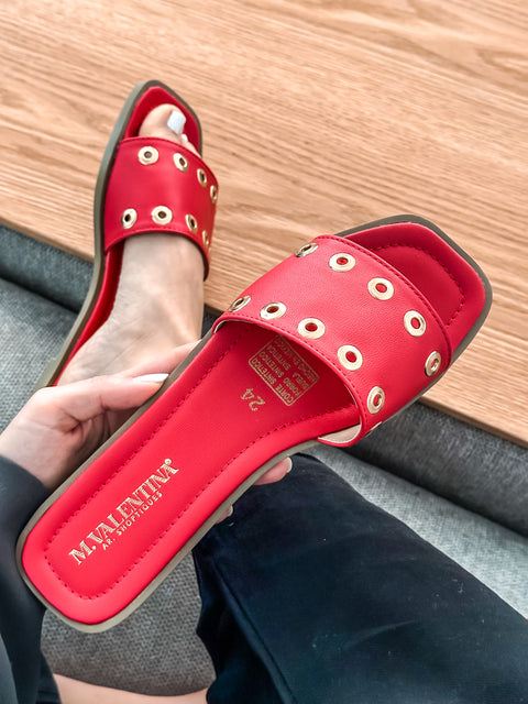 Laurent Red Sandals