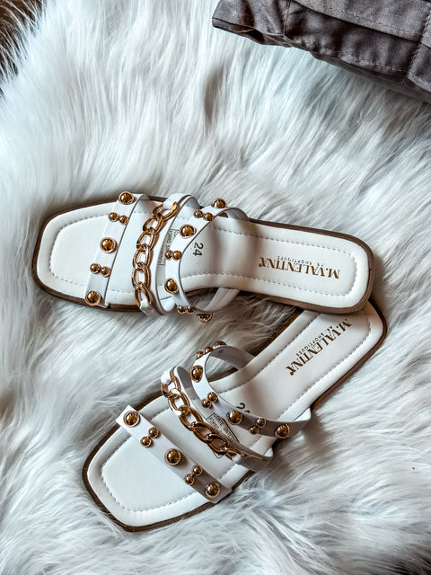 Salma White Sandals