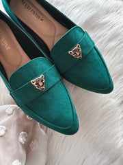 Gia Leopard Tree Green Flats