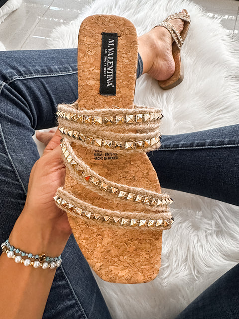 Malibu Glamour Yute Studs Sandals