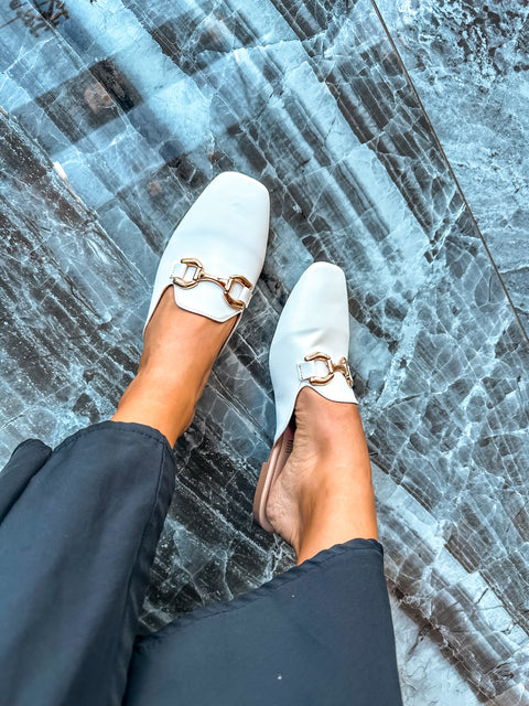 London Mules Ivory