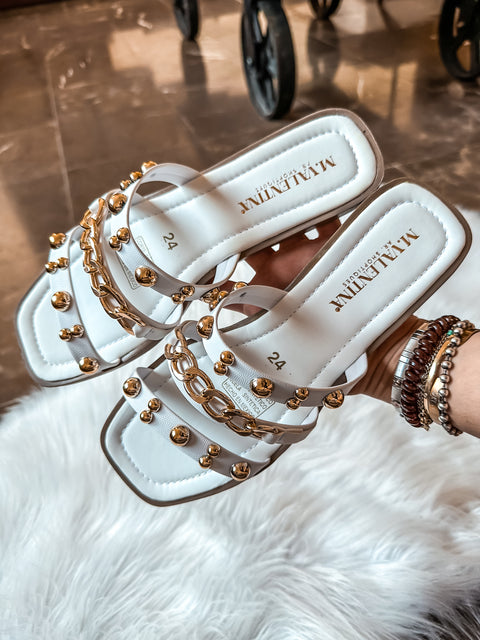 Salma White Sandals