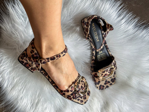 Antonella Sandals Heels Leopard