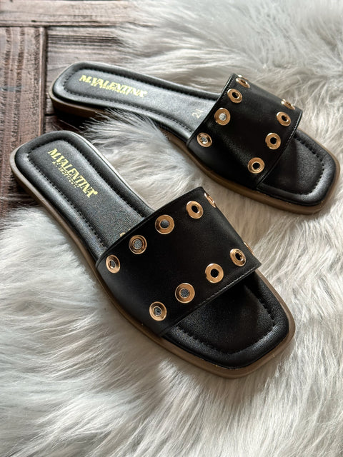 Laurent Black Sandals