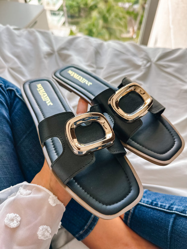 Naty Black Sandals