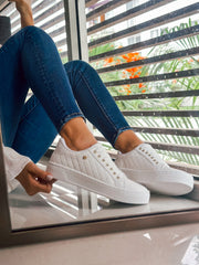 Reno Bold Square White Sneakers