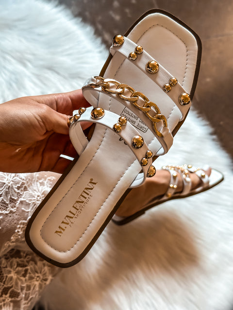 Salma White Sandals