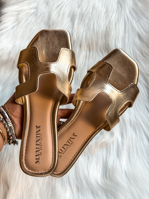 New Hera Gold Sandals