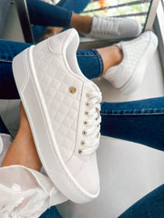 Reno Bold Square White Sneakers