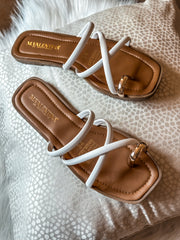 Agatha White Sandals