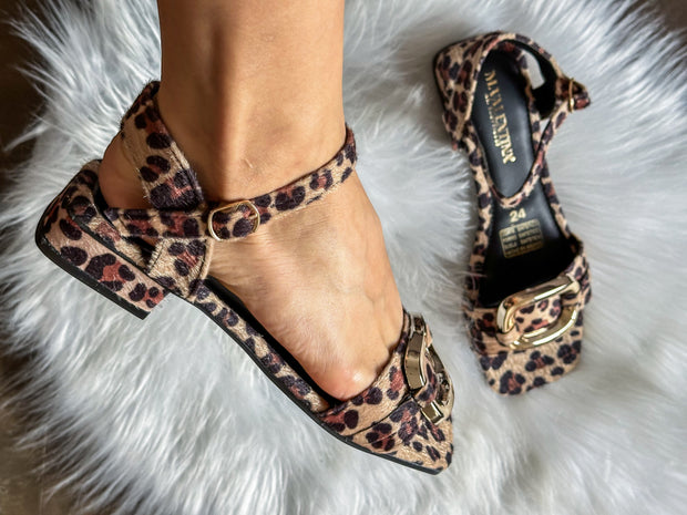 Antonella Sandals Heels Leopard