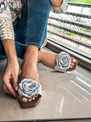 Aloha Rose Silver Sandals