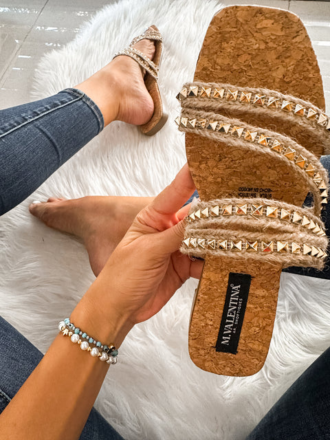 Malibu Glamour Yute Studs Sandals