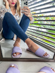 Aloha Fabric Purple Sandals