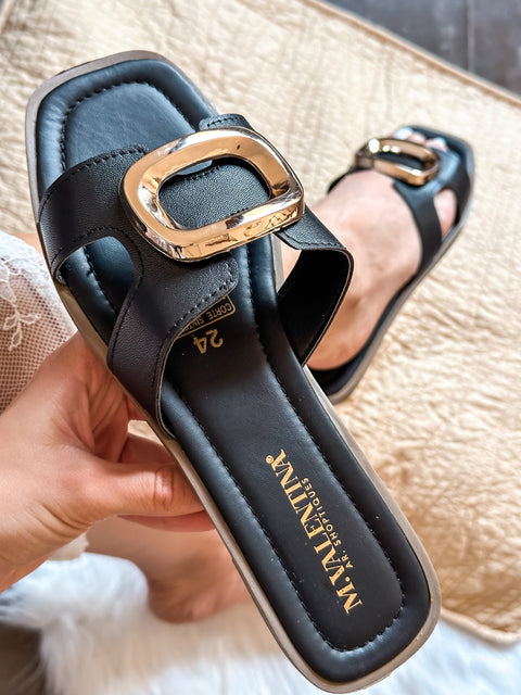 Naty Black Sandals