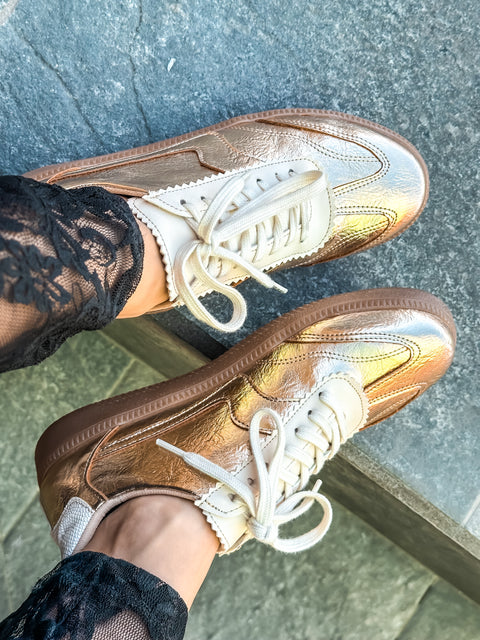 Zebra Gold Sneakers