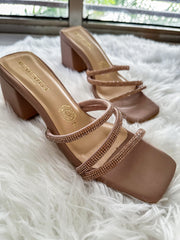 Rilleta Shiny Nude Heels