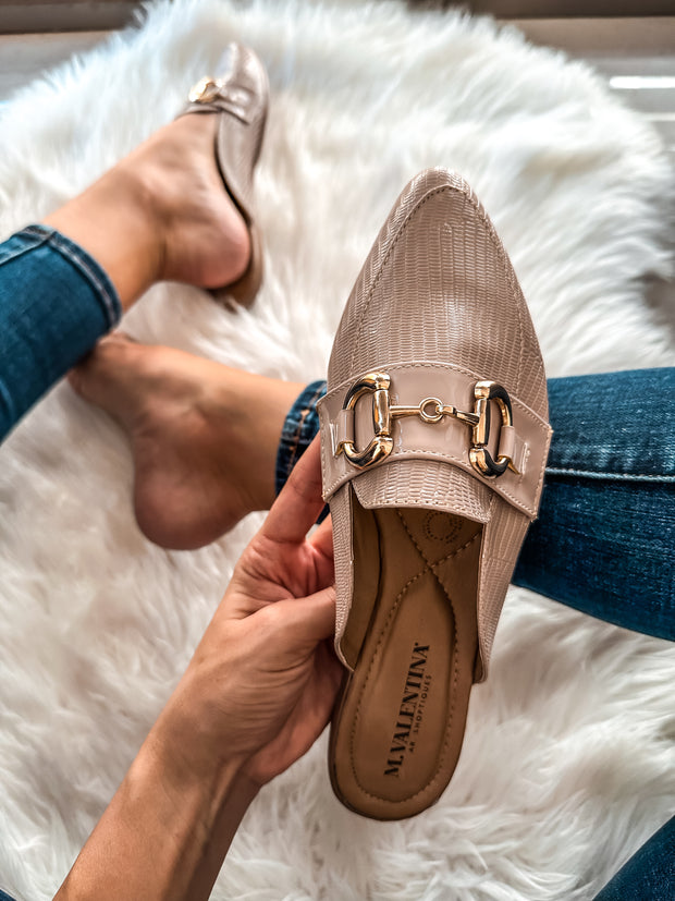 Big Iron Nude Mules