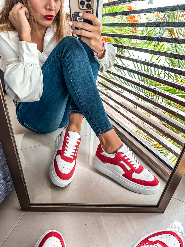 Vane Red Sneakers