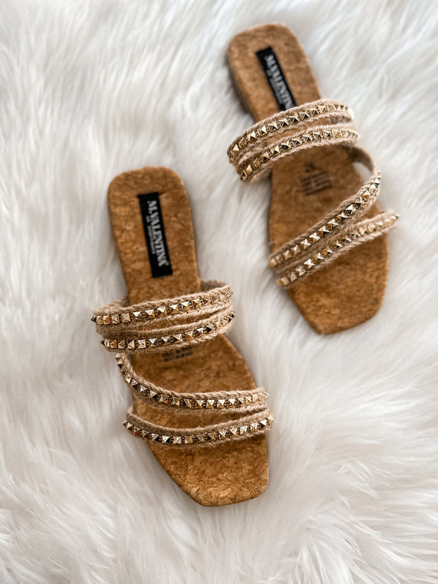 Malibu Glamour Yute Studs Sandals