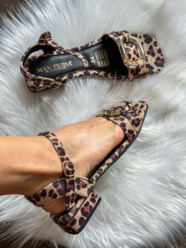 Antonella Sandals Heels Leopard