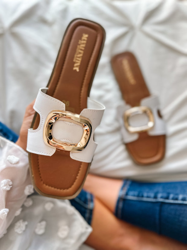 Naty White Sandals