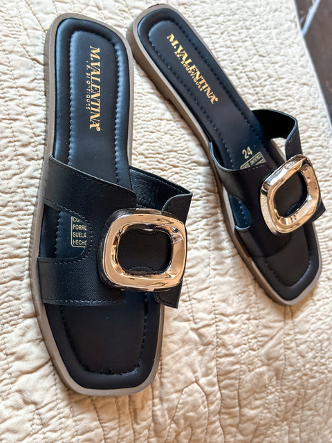 Naty Black Sandals