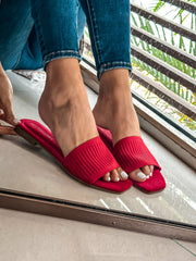 Aloha Fabric Red Sandals