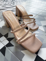 Rilleta Shiny Nude Heels