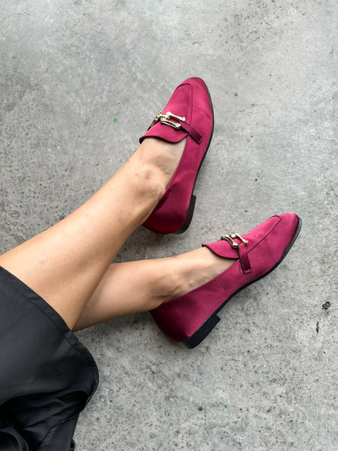 Ina Iron Carre Red Flats