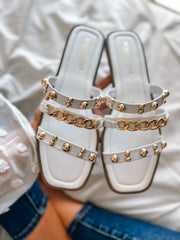 Salma White Sandals