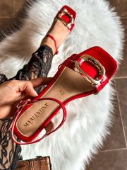 Antonella Sandals Heels Red