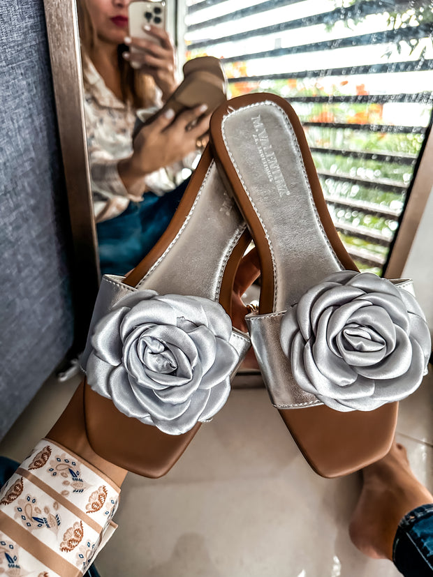 Aloha Rose Silver Sandals