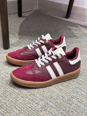 Sporty Valentina Burgundy Sneakers