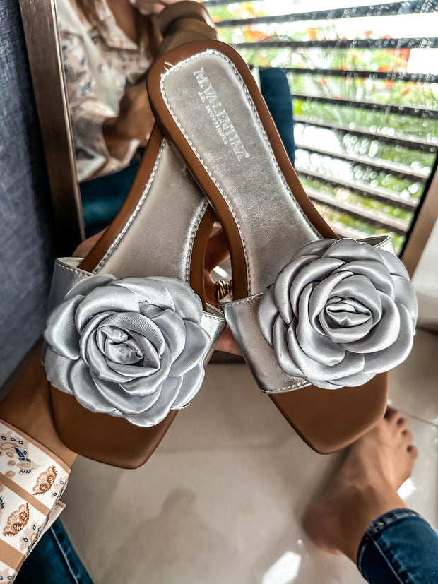 Aloha Rose Silver Sandals