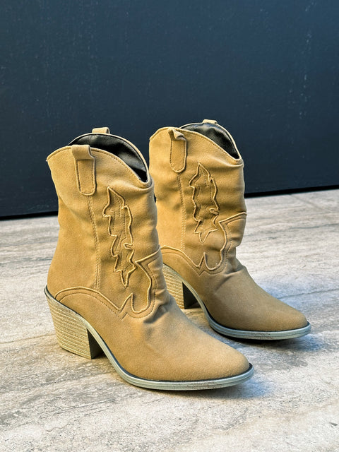 Western Olive Boots