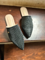 Tip Shiny Croco Black Mules