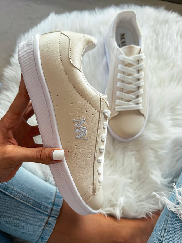 Coral White & Ivory Mv Sneakers