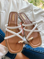 Agatha White Sandals