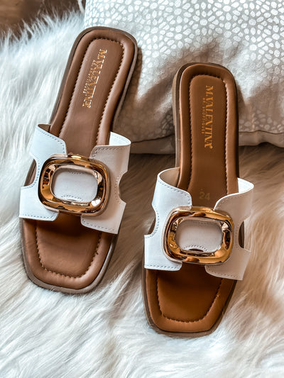 Naty White Sandals