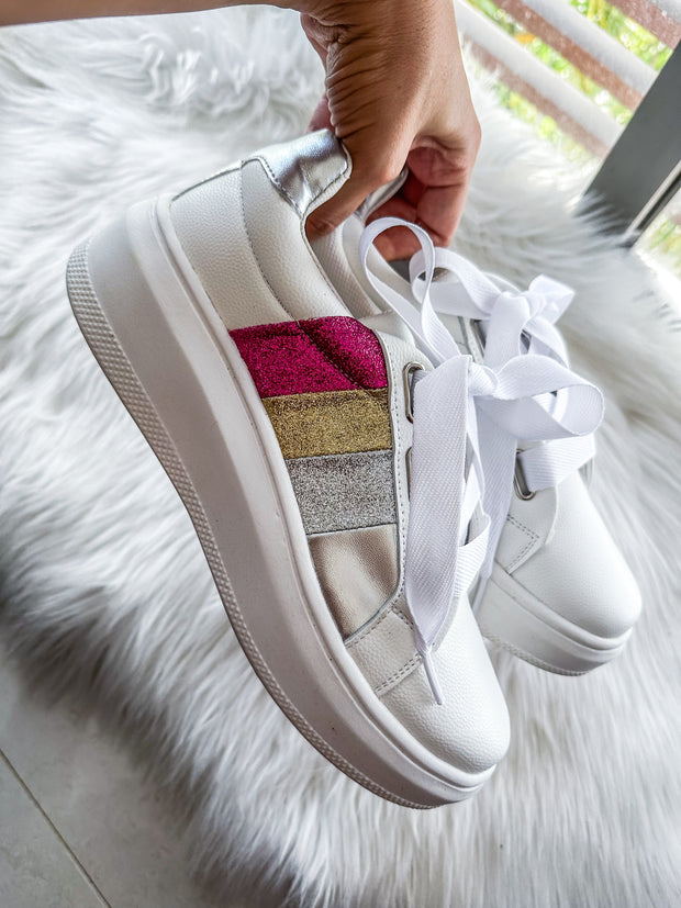 Lomby New Shiny Colors White Sneakers