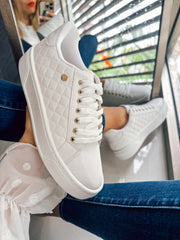 Reno Bold Square White Sneakers