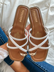 Agatha White Sandals